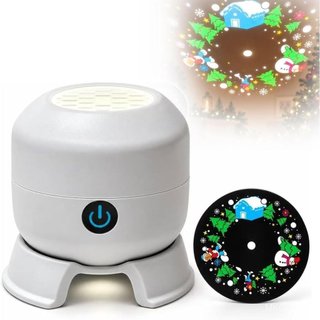 Projetor de Natal Merry Glow, projetor de teto com tema de boneco de neve natalino, projetor de luz natalina rotativo e 