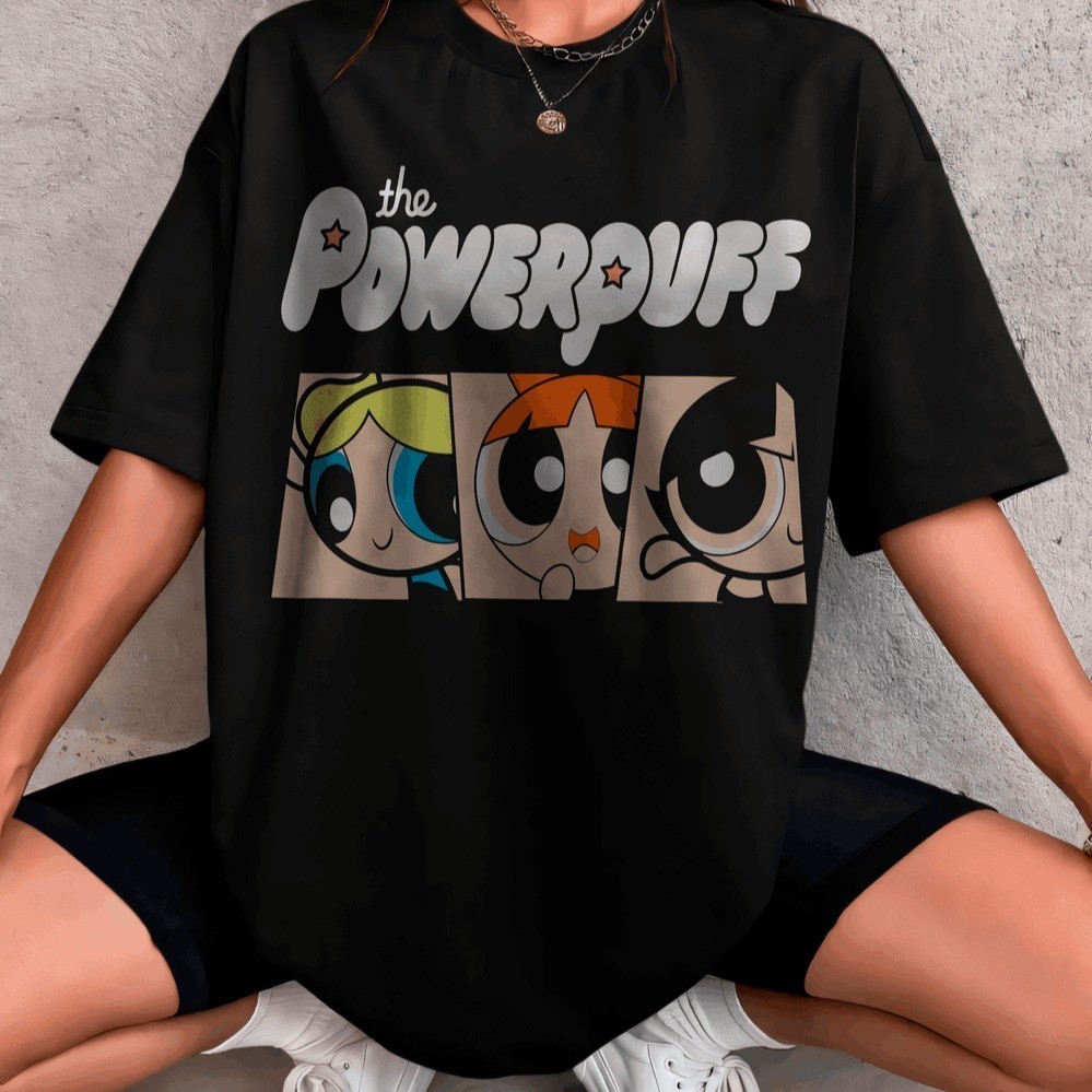 [Camiseta Premium em Algodão Puro]LILI Tshirt feminina oversize algodão Menina Poderosas camisa desenho animado