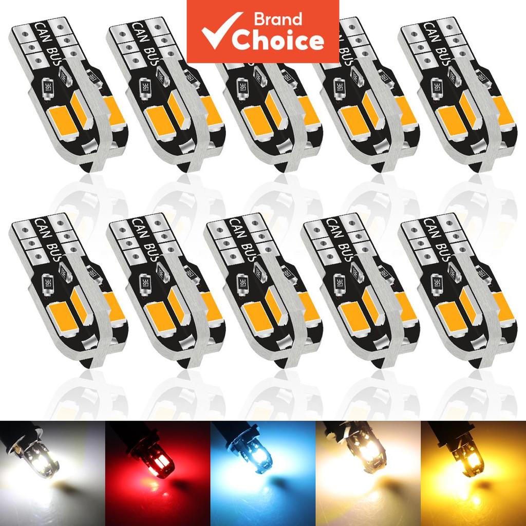Kevanly 100pcs T10 Lâmpadas LED 5730 8smd Canbus W5w Lâmpada De Folga De Sinal De Leitura Interior Para Carros