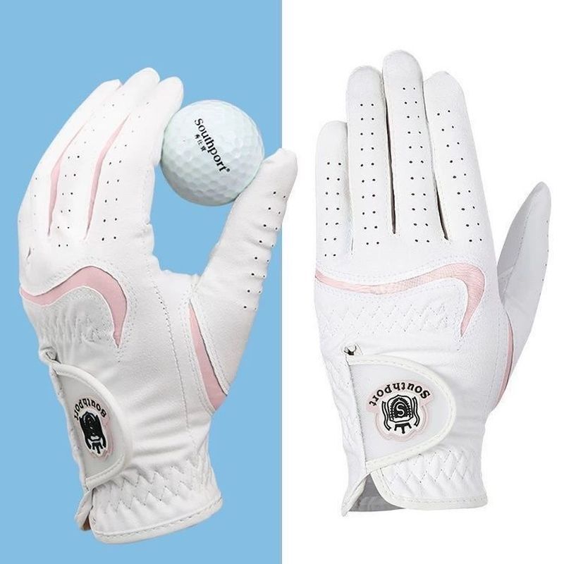 Palha Strawport Xiushibao Luvas de golfe femininas antiderrapantes resistentes ao desgaste pano de microfibra luvas femi