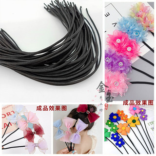 60cm bobina de cabelo haste de cabelo bola infantil cabeça bobina de cabelo ferramenta útil bobina de cabelo flor ferram
