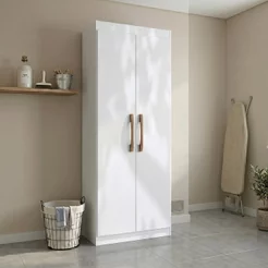 Armário Multiuso 2 Portas Moderno em MDP Dakar Branco Yescasa Branco