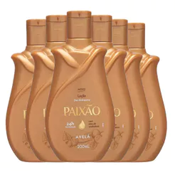 kit Loção Hidratante Paixão Avelã 200ml - 6 Unidades