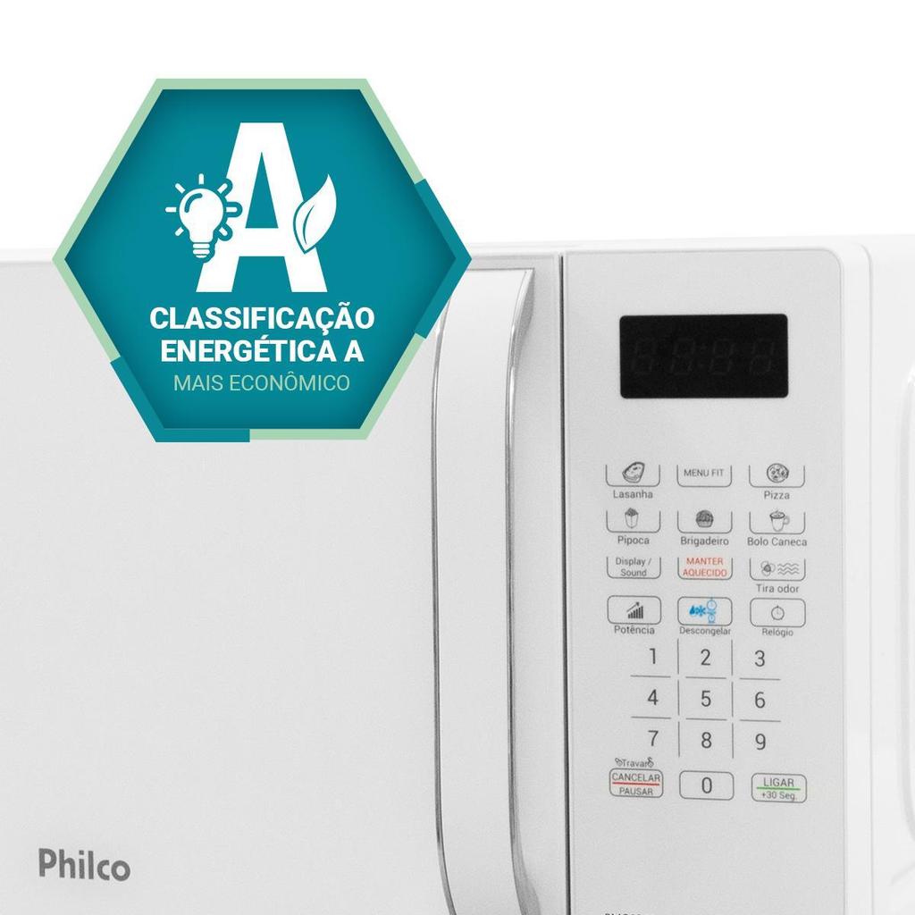 Micro-Ondas Philco 20L Branco Limpa Fácil PMO23B · foto 2