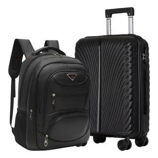 Kit Mala Viagem 10kg de Bordo e Mochila Notebook Reforçada Grande Espaçosa