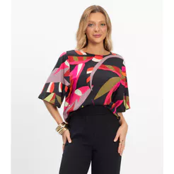 Blusa Feminina Viscose Khyara Rovitex Preto