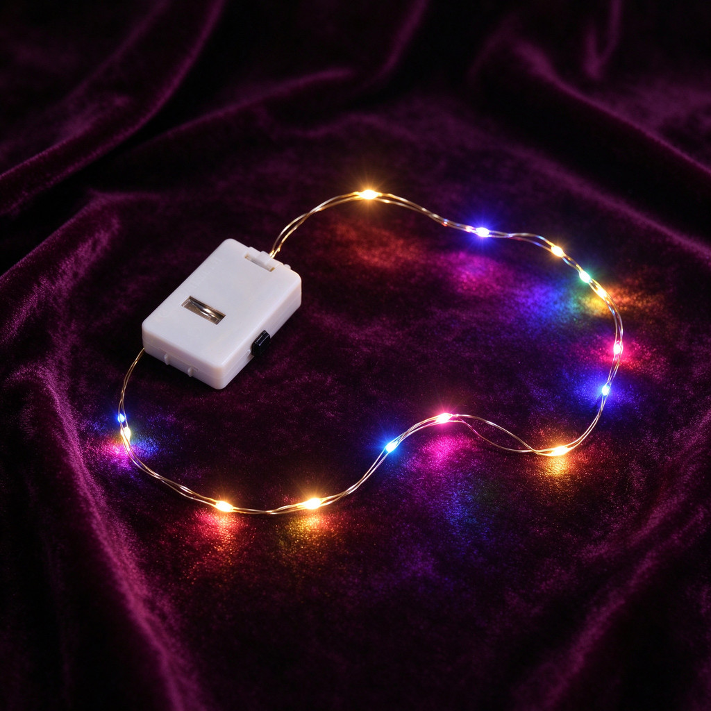 2/3/4 Pcs Fio Luz Colorido 2 Metros 20 Leds Alimentação Por  Sem Fio Para Decoração De Vitrine E Jantar Aniversário