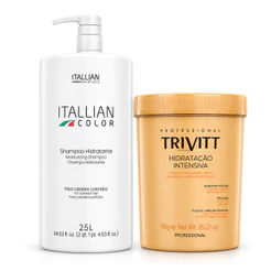 Shampoo Hidratante Lavatório Itallian Color 2,5l + Marcara