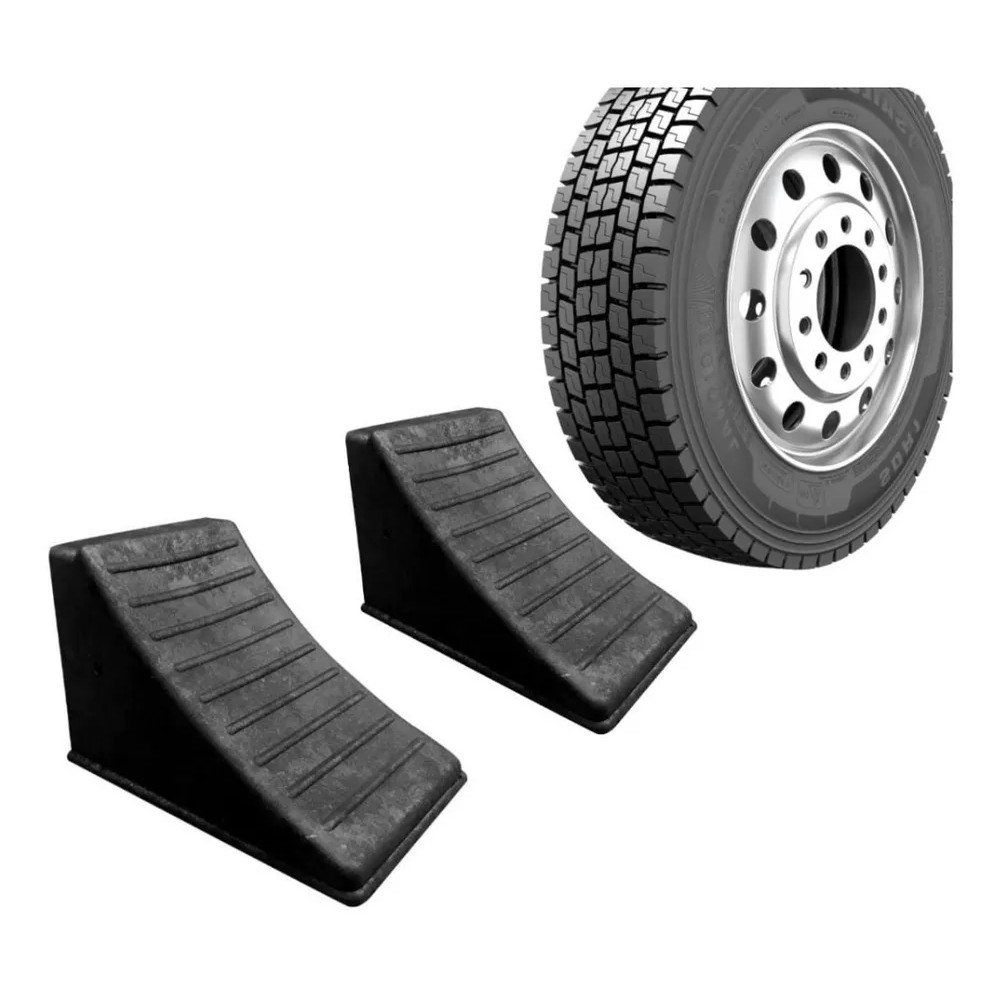 2x Kit 2 Unid. Calço de Roda Pneu Caminhão Reforçado