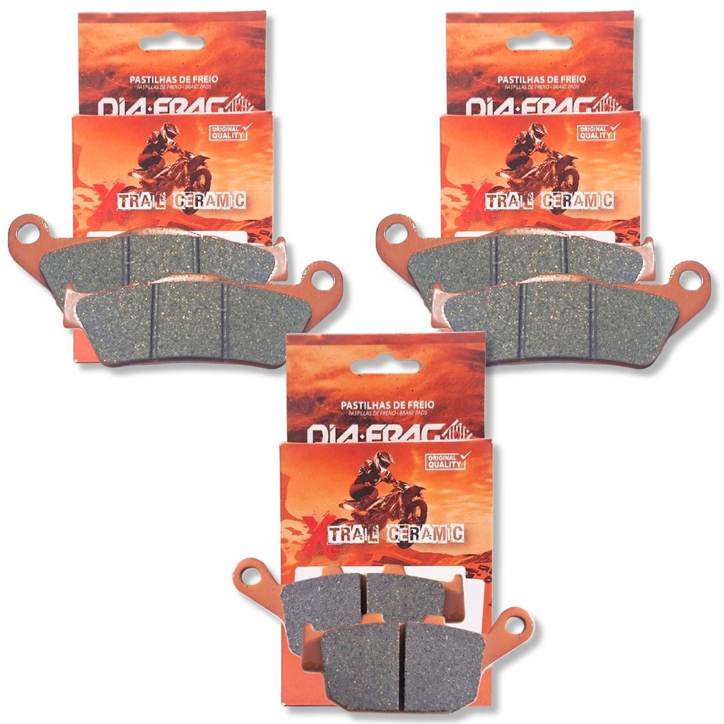 Kit Pastilhas de Freio P/ Triumph Tiger 800 (Pinça Brembo) Diafrag Cerâmica