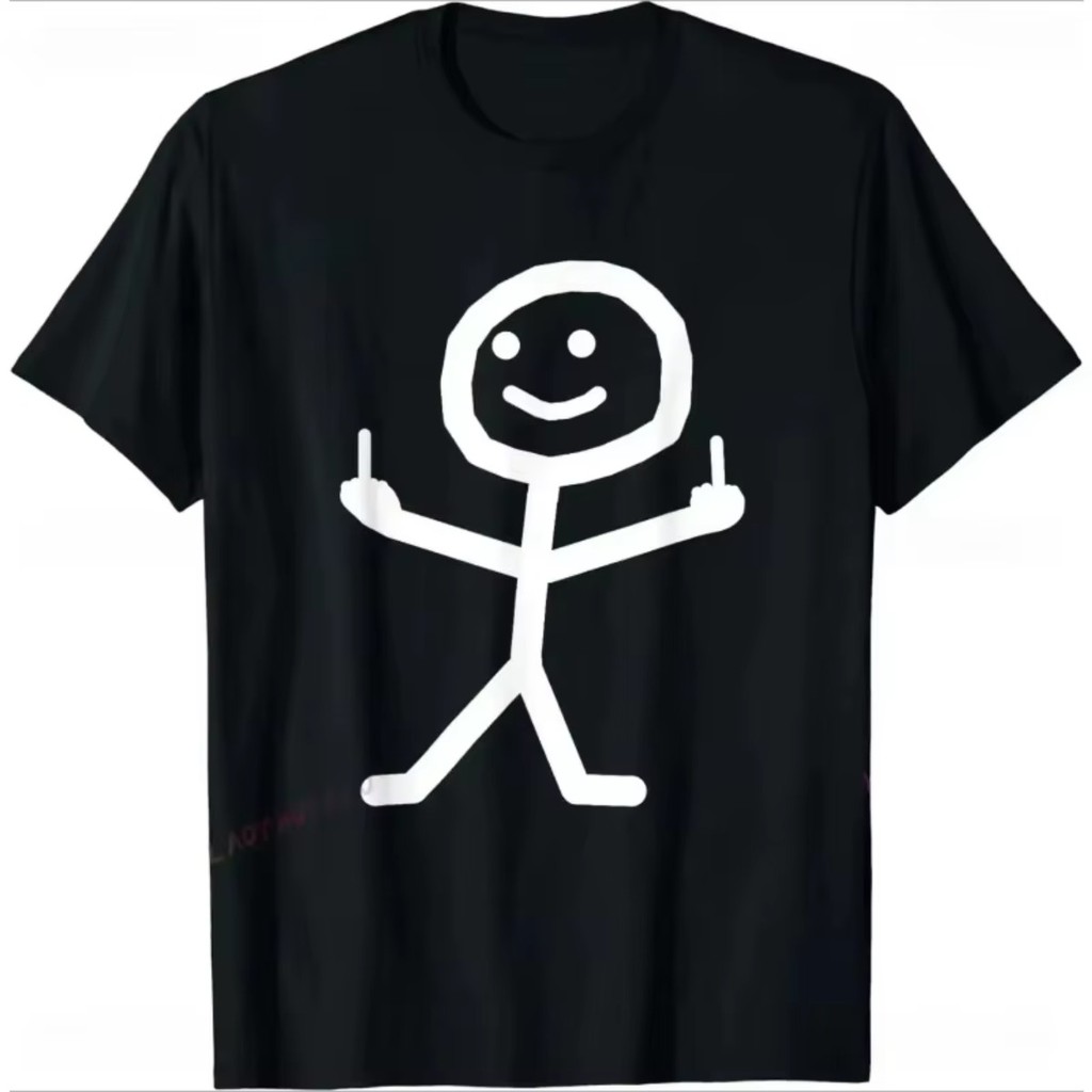 Camiseta Dedo Médio Engraçado Frenzy Moda Harajuku Confortável Unissex Divertida N