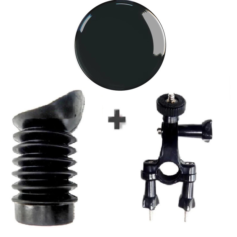 Reflexão Prevenir Borracha, Lente Preta, Protetor de Borracha