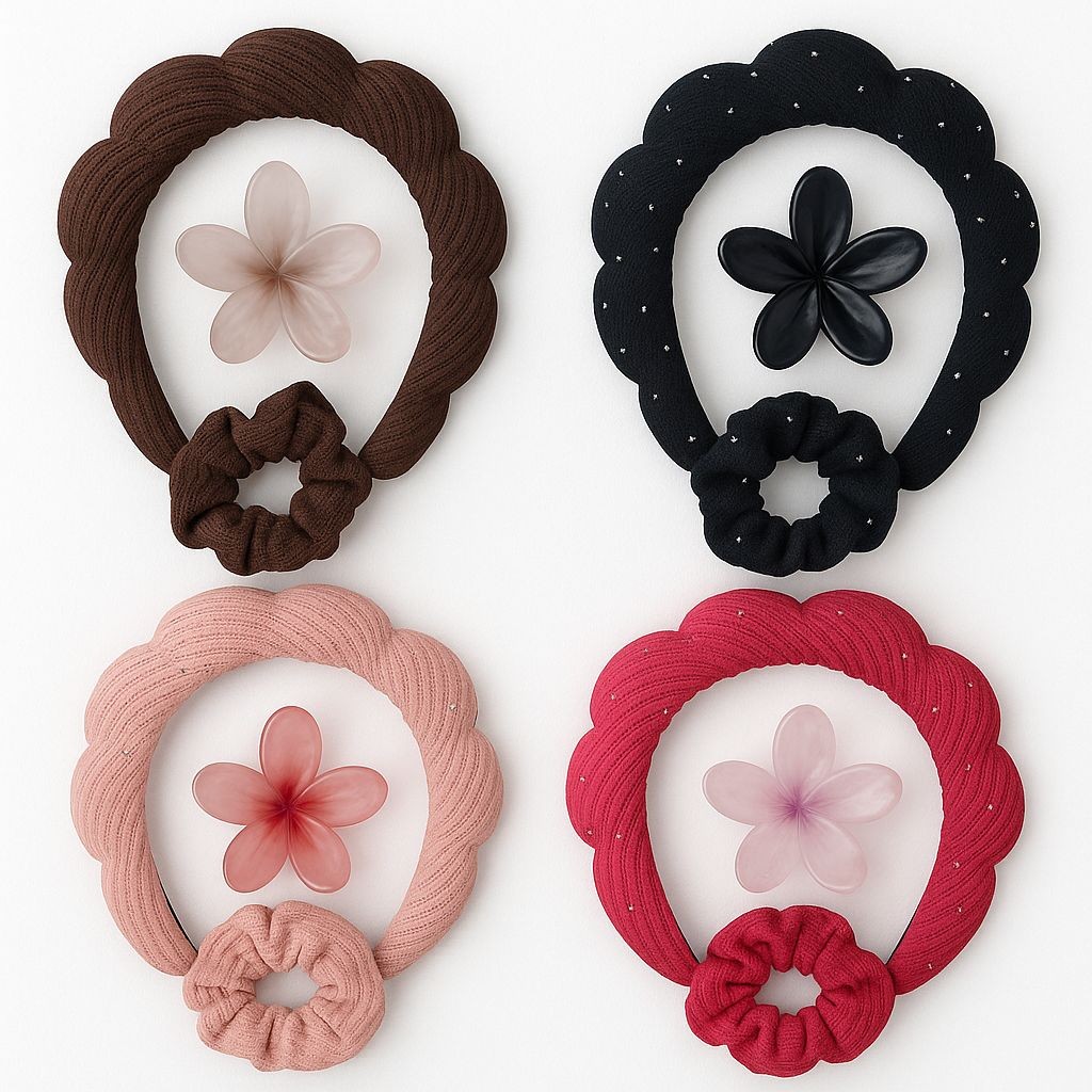 KIT COM TIARA NUVEM + XUXINHAS + PIRANHA FLOR MANDALA MM5605