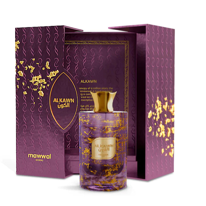 Perfume Árabe Mawwal Alkawn Unissex 100ml Eau de Parfum Feminino Masculino Fragrância Refinada Dia e Noite