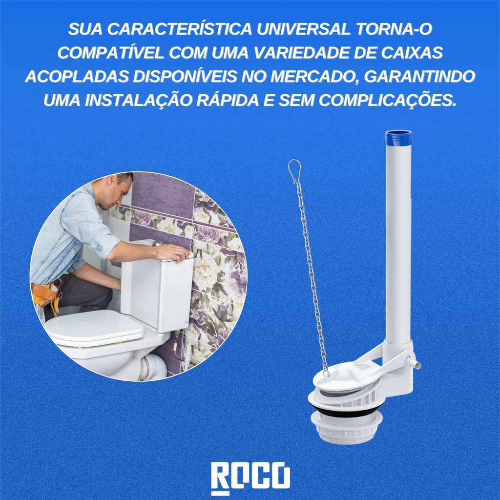 Mecanismo De Saída de Água Descarga Para Caixa Acoplada Reparo Universal Haste Torre Sem Castelo