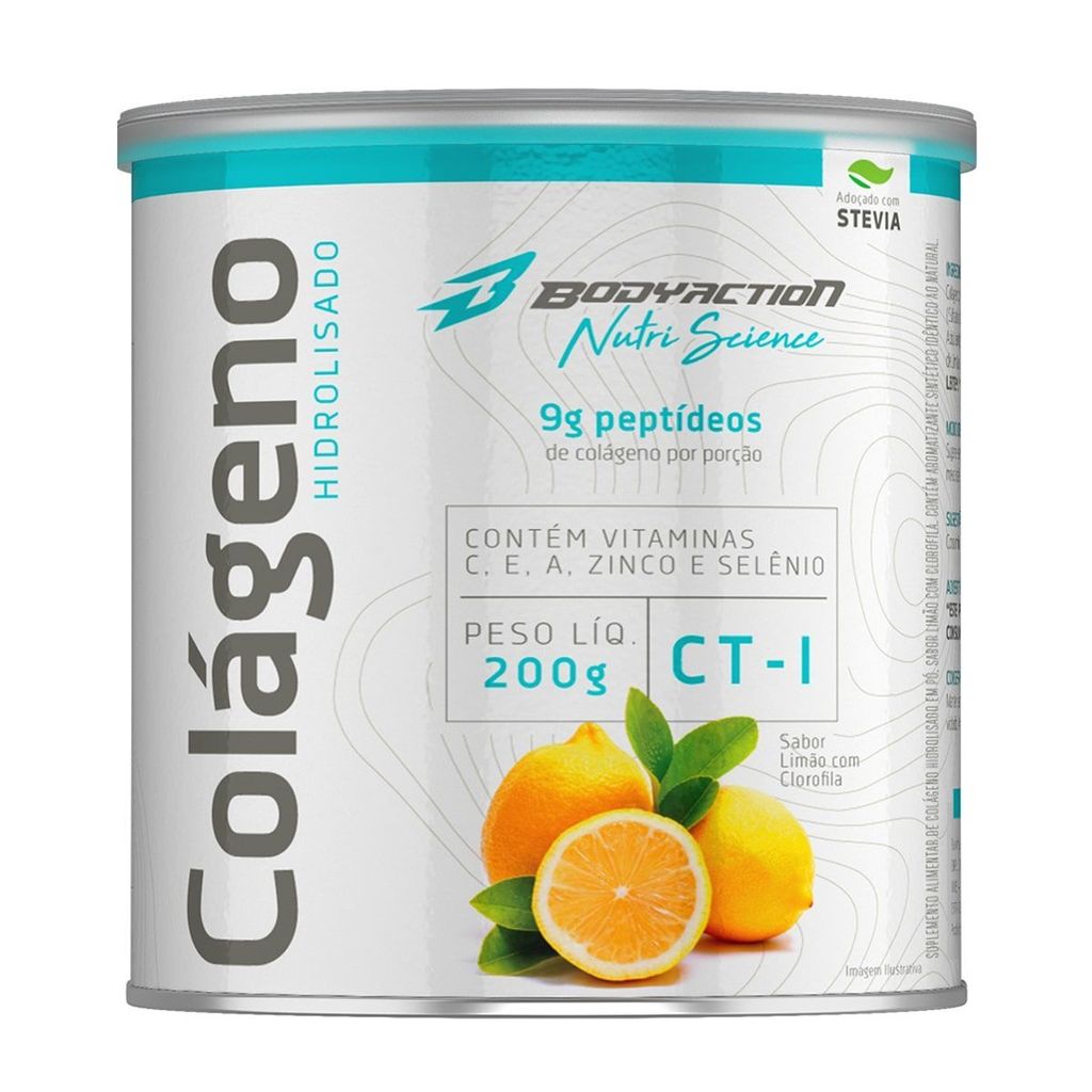 Colágeno Hidrolisado Nutri Science - 200g Limão com Clorofila - BodyAction