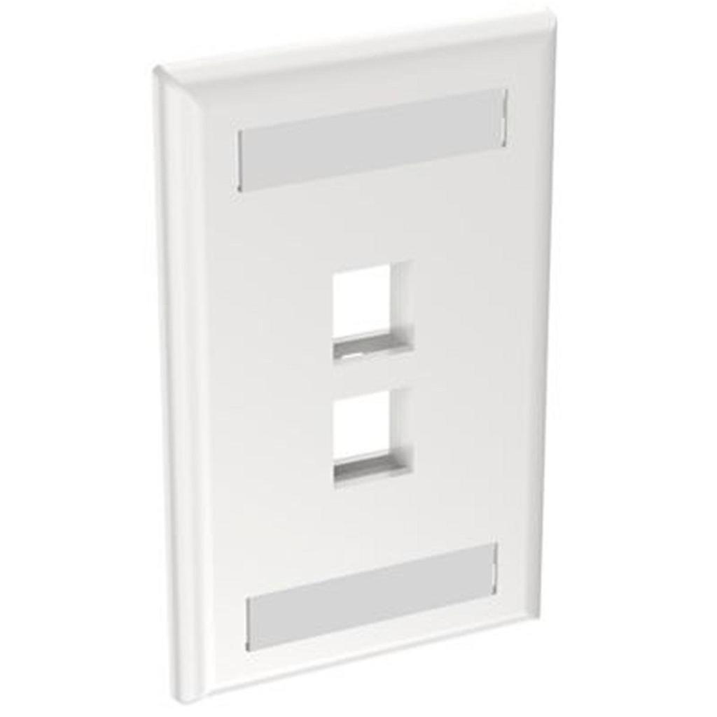 Espelho 4x2 2 Portas Keystone RJ45 Rede Lan - NK2FWH Espelho 4x2 2 Portas Keystone RJ45 Rede Lan - NK2FWH