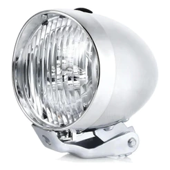 Farol de Bicicleta Retrô Vintage Absolute Cromado C/3 leds