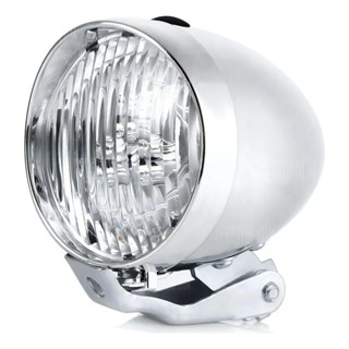 Farol de Bicicleta Retrô Vintage Absolute Cromado C/3 leds em Oferta na Shopee