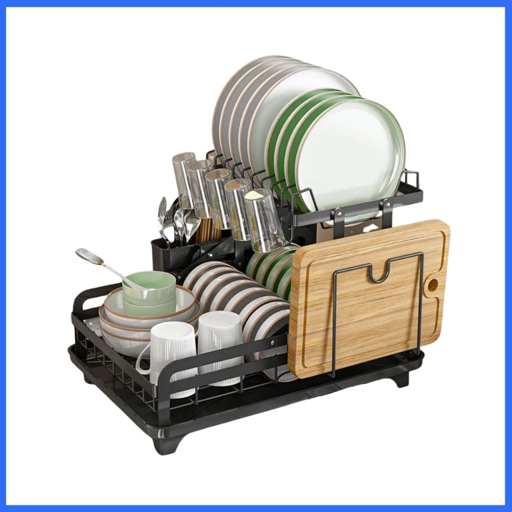 Escorredor De Louça Cozinha Aço Inox 2 Andares Pratos E Talheres em Oferta na Shopee