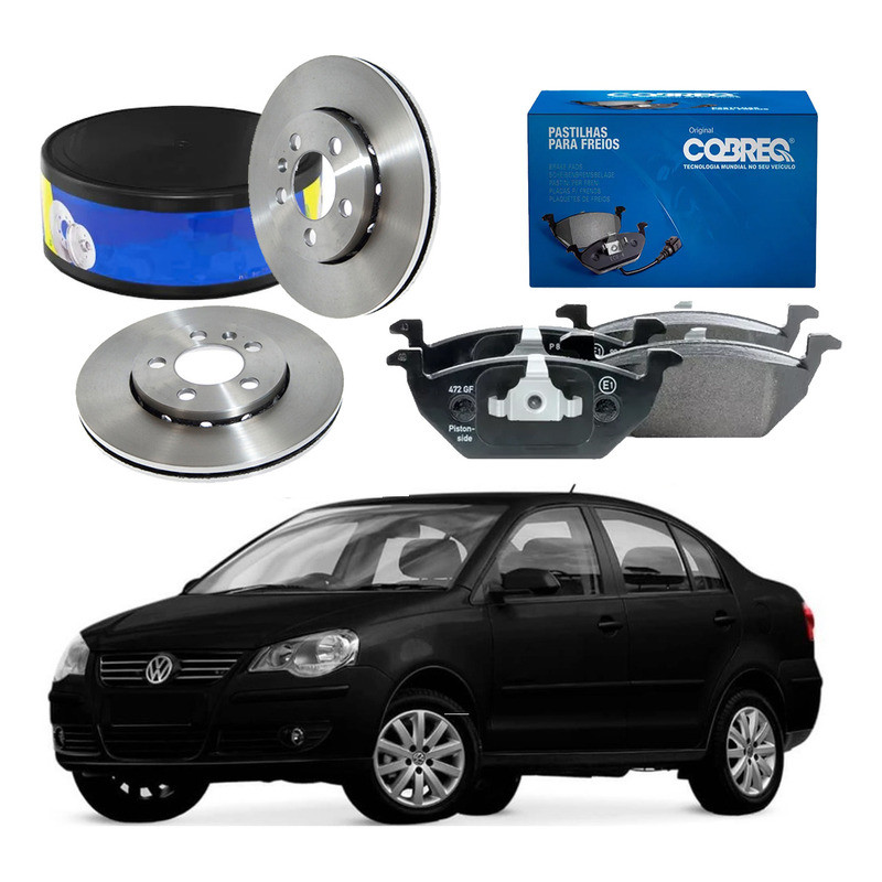 Disco Pastilha Freio Dianteiro Polo Sedan 1.6 2007 A 2011 em Oferta na Shopee