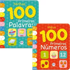 Kit 2 Livros Almofadado | Minhas 100 primeiras palavras + Meus 100 primeiros números