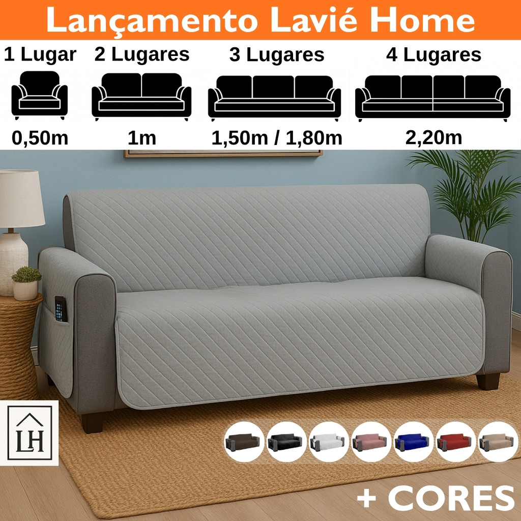 Protetor de Sofá 1 2 3 4 Lugares Retrátil Capa Protetora Matelada Porta Objetos para Proteger em Oferta na Shopee