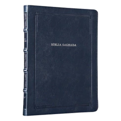 Bíblia Barroca Slim | NVI | Letra Grande | Capa Luxo Couro Soft Azul