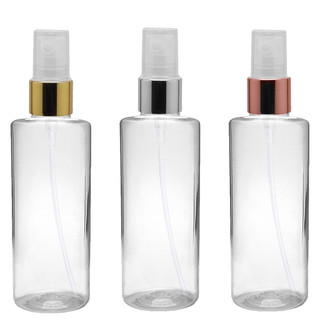 Frascos Pet 100 Ml Cil Reto Válvula Spray Metalizada Plástica ideal perfumes álcool líquido