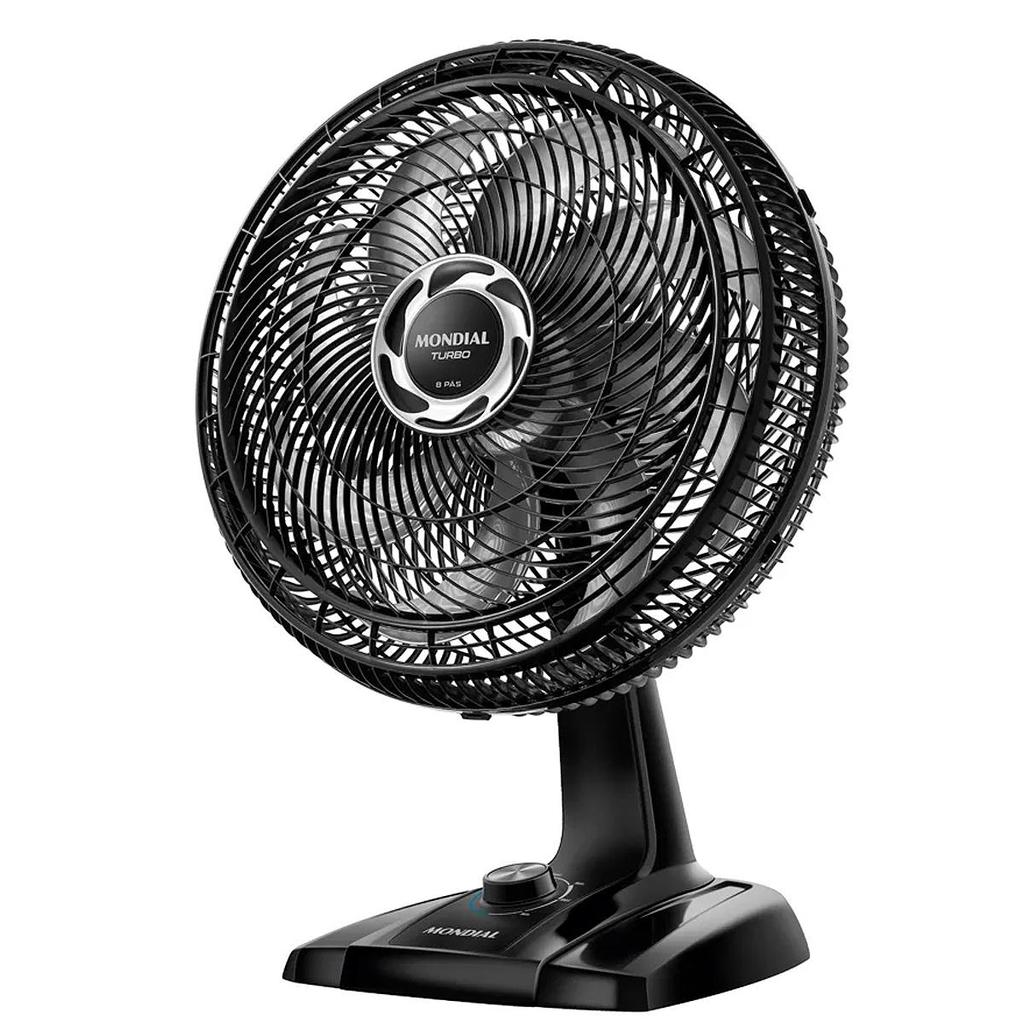 Ventilador de Mesa Mondial Turbo 40cm 140W 127V Preto/Prata - NVT-40-8P-B em Oferta na Shopee