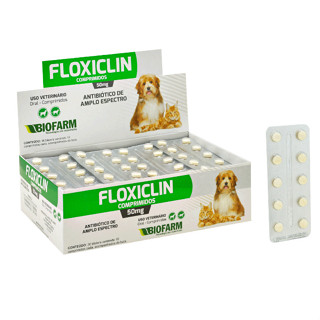 Antibiótico Floxiclin 50mg Cães Gatos 10 Comprimidos Biofarm Infecções, Diarreias, Gastrites, Otites em Oferta na Shopee