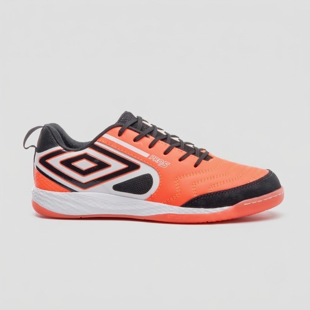 Chuteira Tenis Umbro Pro 5 Bump Futsal Coral Quadra Original com Nota Fiscal
