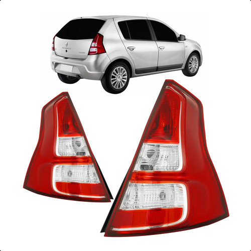 Lanterna Traseira Sandero Com Friso Cromado 2012 2013 2014