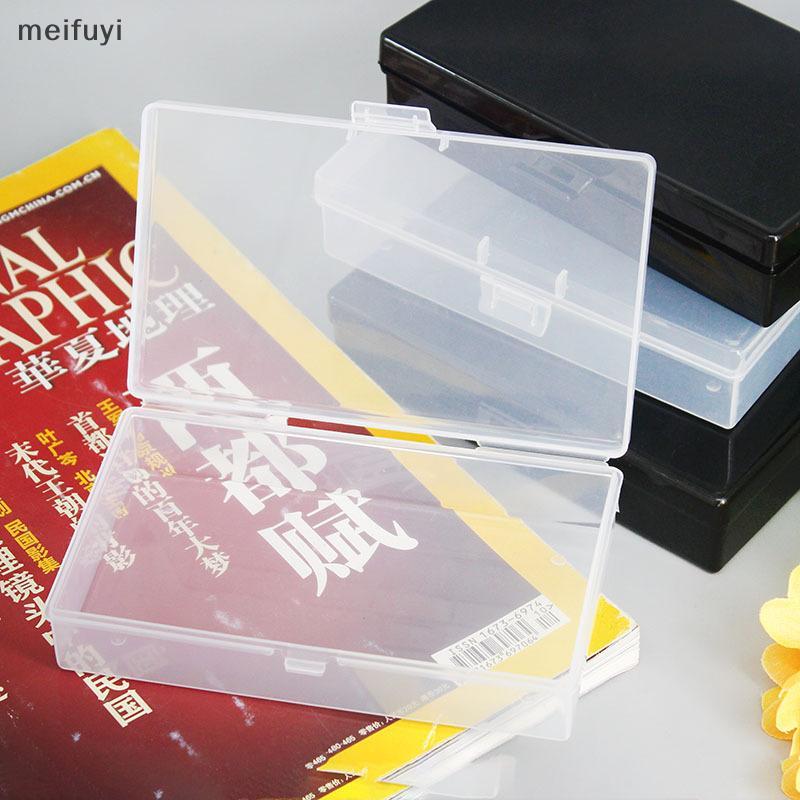 [MF] Caixa De Armazenamento De Plástico Transparente Organizador Retangular Stiers Recipiente De Mesa Snap Dustproof Dur