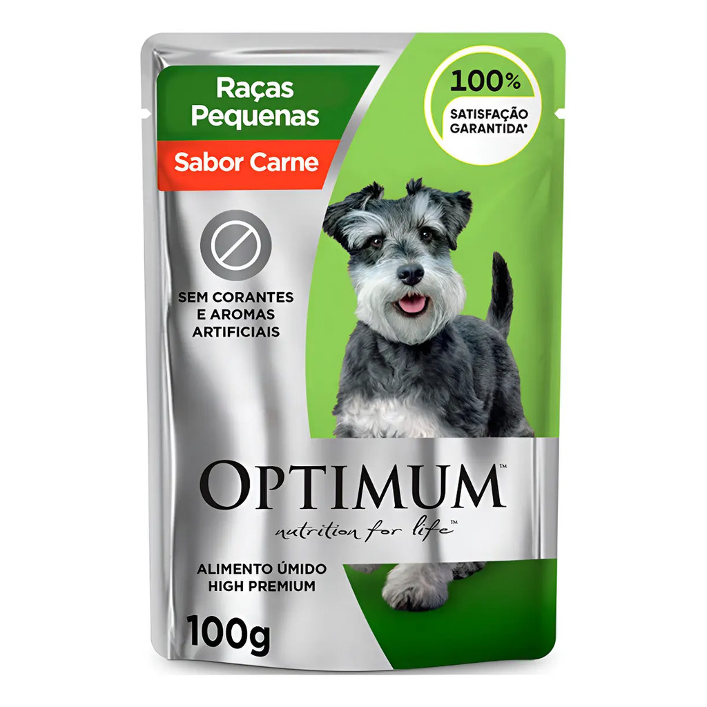 Caixa de Optimum Sachê Cães 18un - 100g