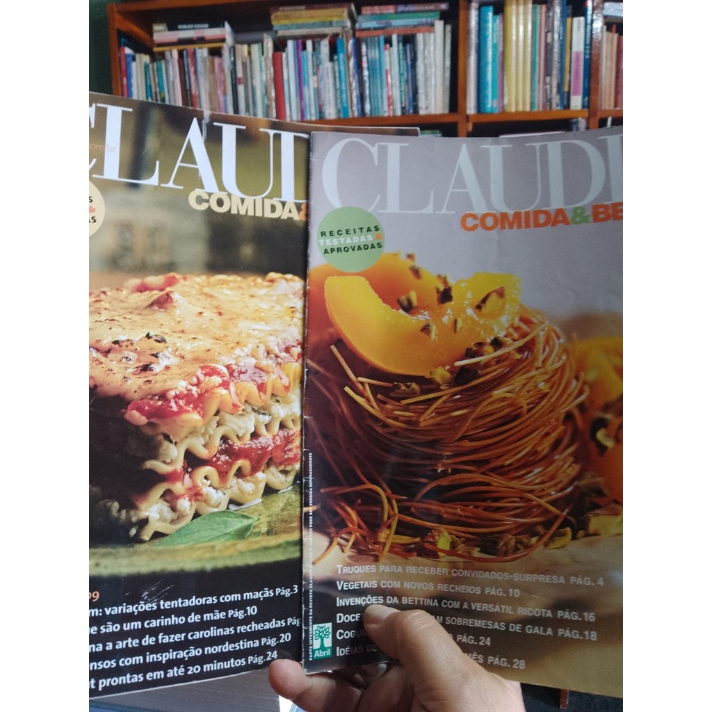Cláudia Comida e Bebida 2 revistas autor Editora Abril