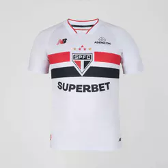 Camisa de Time New Balance Torcedor Home SPFC 2026 Branco - Masculino