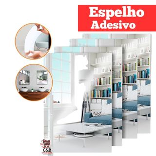 Espelho Adesivo Decorativo Plástico Flexível