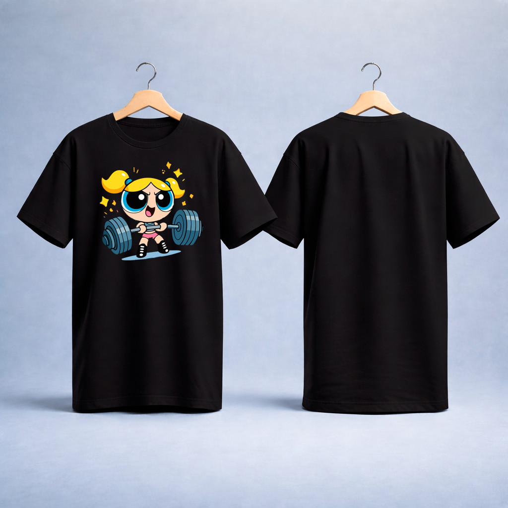 Camiseta Femininas Meninas Super Poderosa Academia Fitness Algodão Lindinha Confortavel Rapido