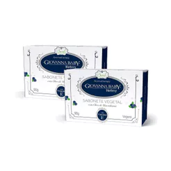 Kit 2 Sabonete Vegetal Giovanna Baby Blueberry com Óleo de Macadâmia e Vitamina E 90g