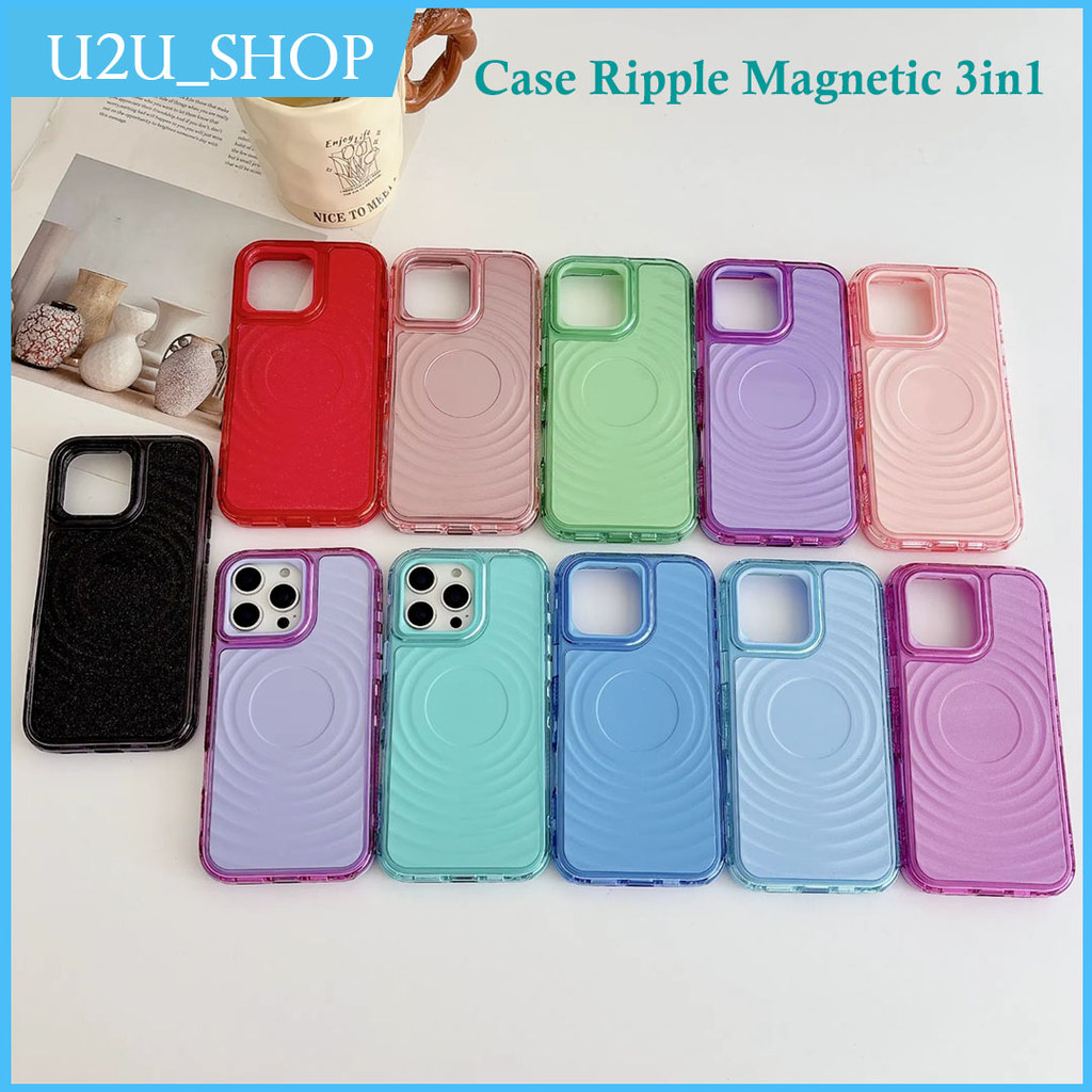 3 Em 1 Caso Ondulado Magnético Para Samsung A06 A07 A16 A17 A26 A36 A37 A54 A55 A56 A57 S24 S24 Plus S24 Ultra S25 S25 S