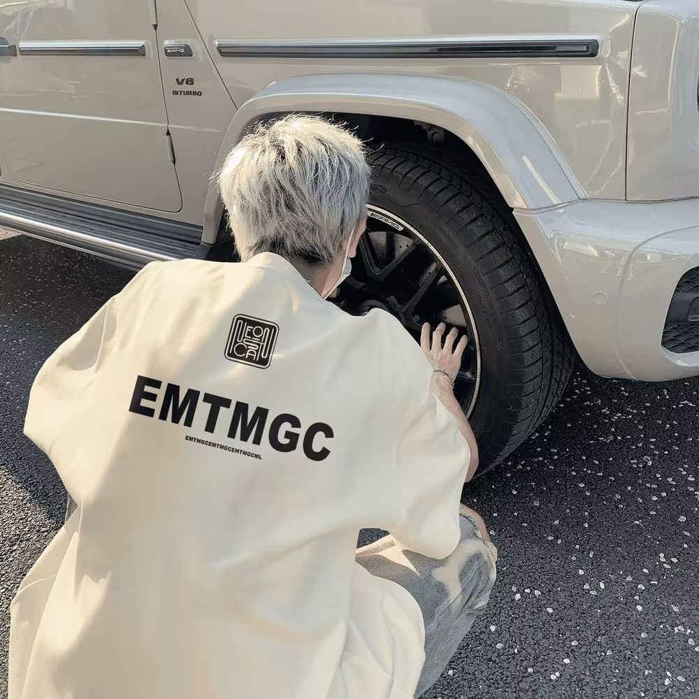 2026 verão simples All-Match carta impressa camiseta masculina Street Wear moda na moda de manga curta masculino coreano