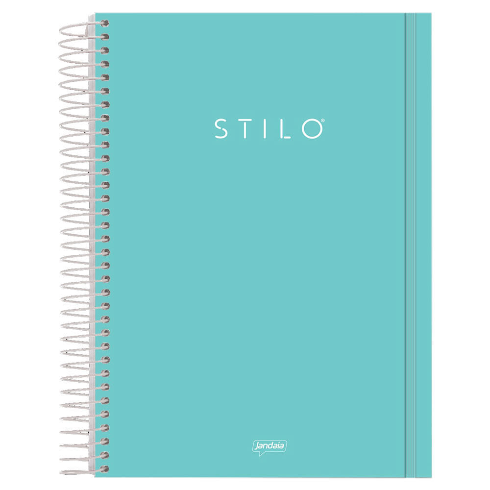Caderno Universitário 10M PP 160F Stilo Verde Pastel 6885977 - Jandaia