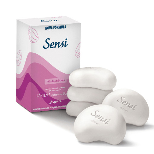 Sabonete Hidr em Barra Leite de Amêndoas Sensi Jequiti 5x80g
