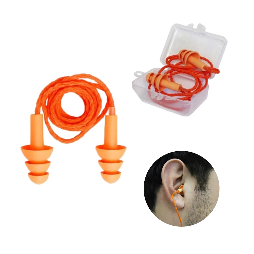Protetor Auricular Auditivo Tipo Plug Silicone Epi com Ca