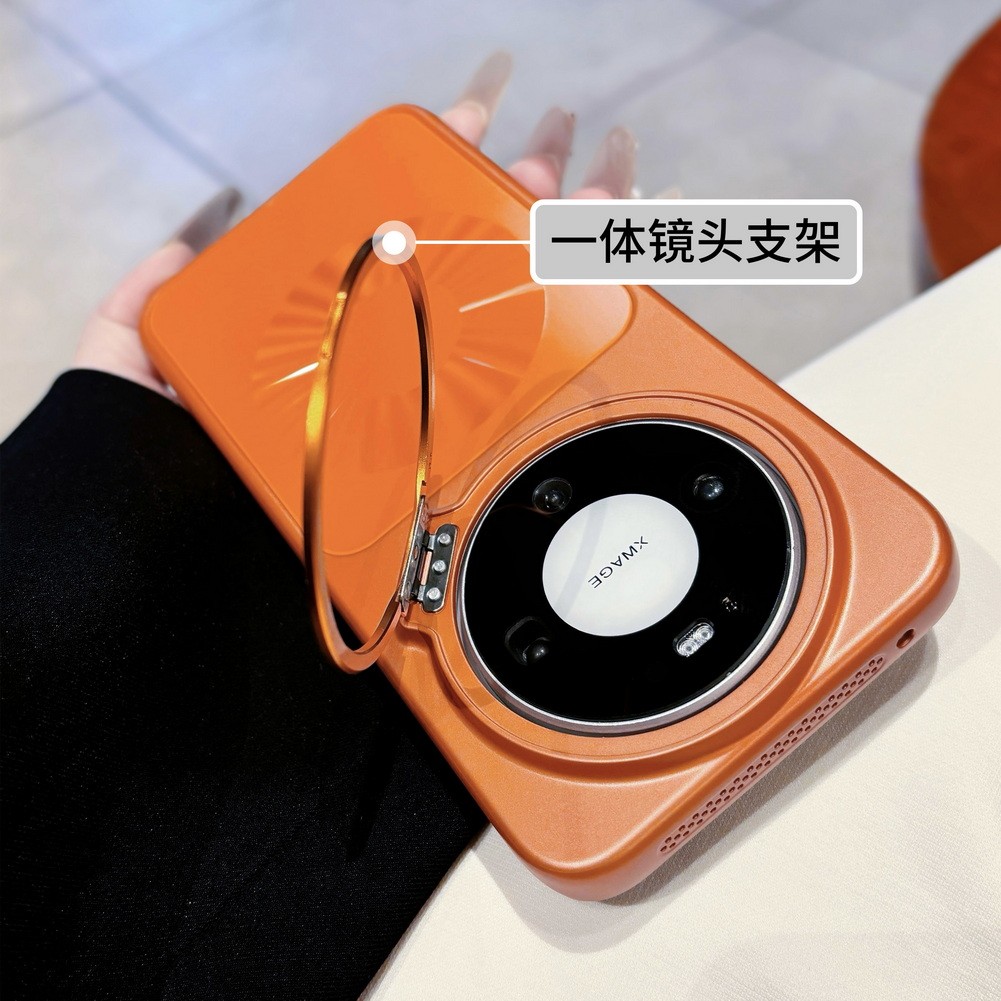 Grande Anel Magnético Embutido Com Montagem De Lente Integrada Capa Protetora Para Telefone Compatível Huawei Mate 80 Pr