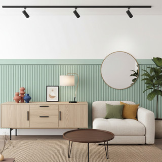 Papel de Parede Adesivo Ripado Boiserie Meia Parede Frisa Decorativa Lavável Vinil Sala Quarto