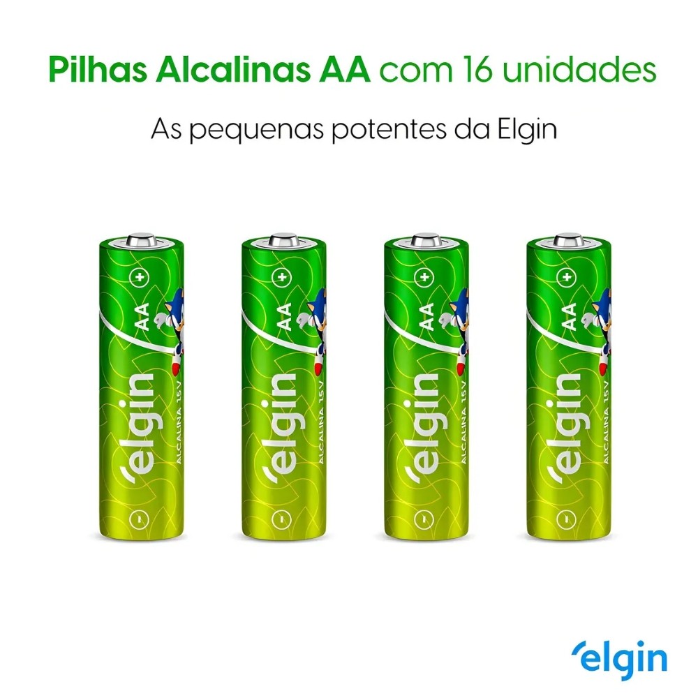 Pilha Elgin Alcalina AA Blister 16 Unidades — imagem 2 de 2