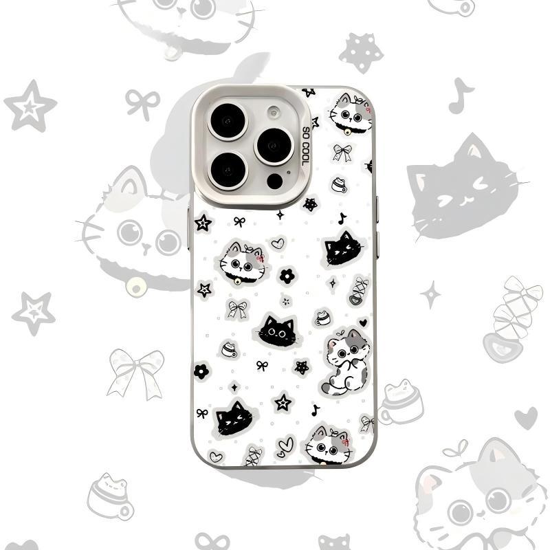 Gato Bonito Caso De Telefone Para Samsung A15 A54 A16 A06 A34 A23 A05 A55 A35 S24 S25 Plus Ultra Silicone Anti-impacto