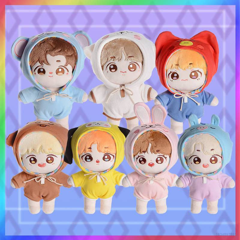 Boneco de pelúcia real do BTS, kpop bts bt21 idol 20cm, presente de aniversário para namorada infantil, fã do Jungkook S